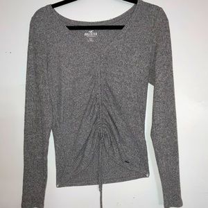 Cinched Ribbed Crop Top